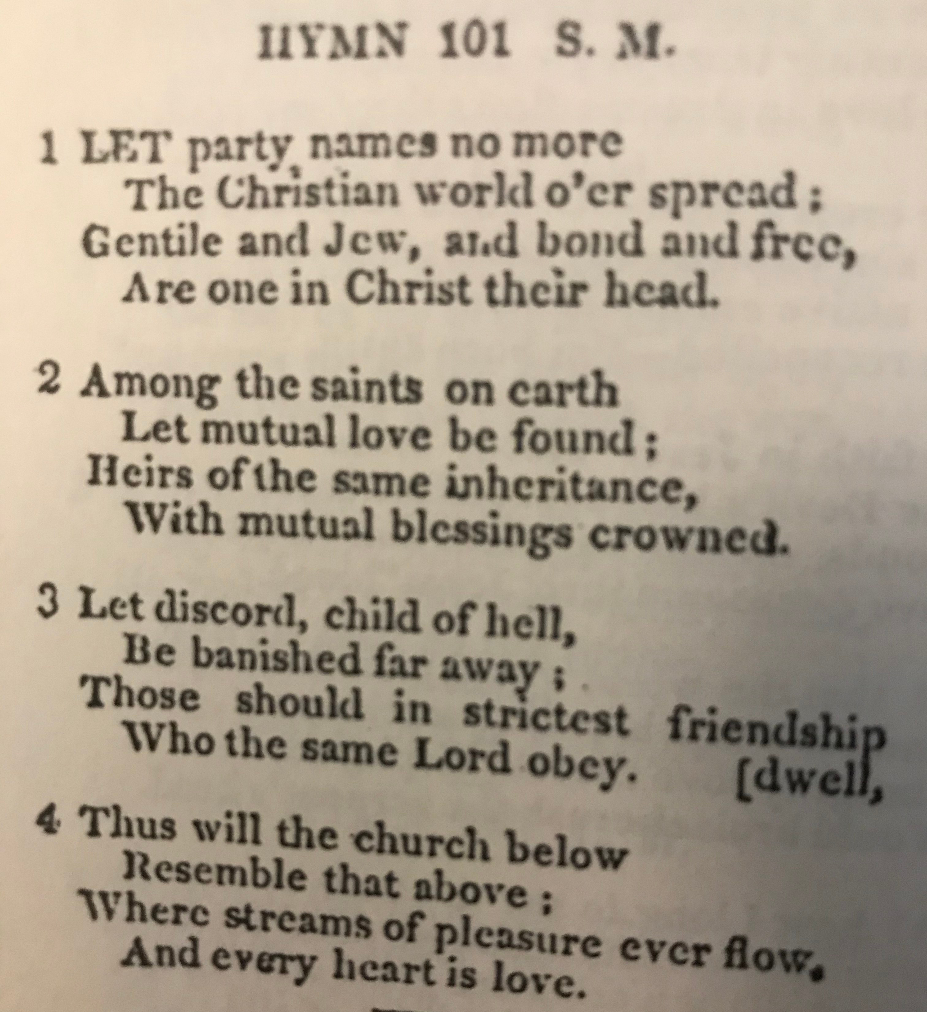 “Let Party Names No More…”